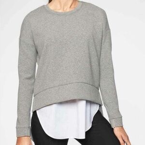 Athleta modern cropped sweatshirt grey